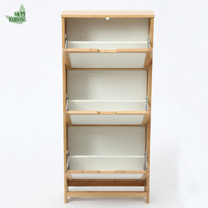 <span class=keywords><strong>Meuble</strong></span> à chaussures moderne à 3 niveaux en bambou et MDF, étagère à chaussures autoportante, organisateur de rangement <span class=keywords><strong>pour</strong></span> l'<span class=keywords><strong>entrée</strong></span>, le couloir et les petits espaces, meubles de maison - Product Image 4