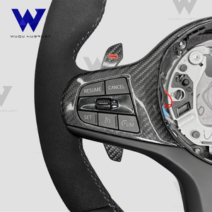 Volante in Pelle di Cervo e Fibra di Carbonio Personalizzato per <span class=keywords><strong>BMW</strong></span> Serie 3 G30 G20 <span class=keywords><strong>G31</strong></span> G38 G32 G11 G16 F10 F30 - Product Image 3