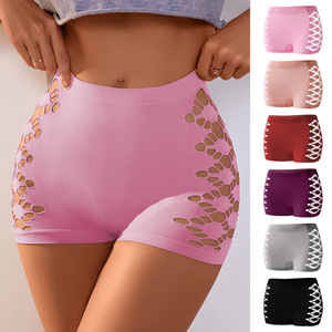 Ademend Mesh Sexy Stijl Comfortabele 3-delige Dames Boxer Shorts Niet-geweven Taille Met Uitsparing Dames Ondergoed - Product Image 1