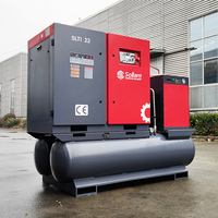 Compresseur d'air à vis 4-en-1, 22 kW, 30 CV, 16 bars, PM VSD, 15 kW, refroidi par air, lubrifié, alimentation CA, pour découpeuse laser à fibre