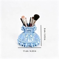 Boîte de rangement de bureau mignonne de style Lolita inspirée de la robe de princesse, en verre imprimé en 3D, nouvelle arrivée, porte-crayons décoratif pour maquillage