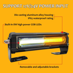 <b>LED</b> Flashing <b>Light</b> <b>Bar</b> 12-24V Warning Hazard <b>Light</b> For Truck Off-Road Roof Side Mount - Product Image 5