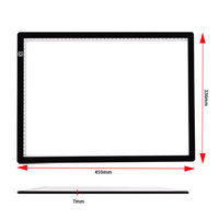 Panneau lumineux LED format A3, gradation progressive, 2500LUX, commande tactile, alimentation Type-C, directement de l'usine