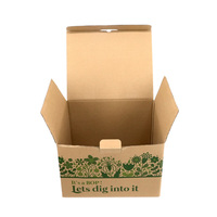 Caja de Cartón Kraft con Tapa Plegable y Estampado Floral Verde Personalizada al por Mayor, Precio de Fábrica, Embalaje de Cartón Reciclable para Kits de Semillas de Plantas
