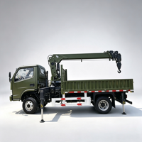 Grue montée sur camion 3T 4T, certifiée CE, personnalisable, équipement de levage directement de l'usine pour la construction et l'entretien routier