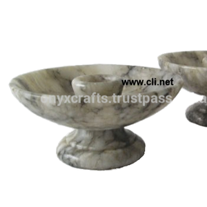 Porte-bougies en marbre en forme de plat, faits à la main, gravés et imprimés, pour la décoration de Pâques - Vente en gros à bas prix - Product Image 1