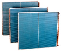 Intercambiador de Calor para Refrigerador y Calentador de Aire, Serpentín de Enfriamiento DX para Agua Caliente, Tubo de Cobre, Aleta de Aluminio Azul, Condensador Seco, Serpentín Evaporador