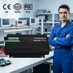Convertisseur à onde sinusoïdale pure 1000W, 2000W <span class=keywords><strong>de</strong></span> crête, DC 12V/<span class=keywords><strong>24V</strong></span> vers AC 110V/220V, avec démarrage progressif, pour camping-car, marine, hors réseau - Product Image 4