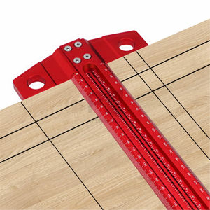 Règle de marquage de précision 60-500 mm en alliage d'<span class=keywords><strong>aluminium</strong></span> pour le travail du bois, jauge de traçage à trous perforés pour le bricolage - Product Image 1