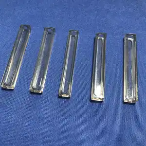 HUOYUN अनुकूलित गर्मी प्रतिरोध विभिन्न आकार पारभासी पॉलिश क्रिस्टल ग्लास क्वार्ट्ज वर्ग ट्यूब