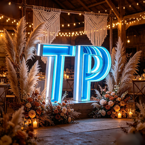 Miroir de Maquillage LED Tunnel Infini Personnalisé en Gros pour Réception de Mariage, Scène, Cabine Photo, Décor de Fond Lumineux en Acrylique avec Nom Personnalisé - Product Image 3
