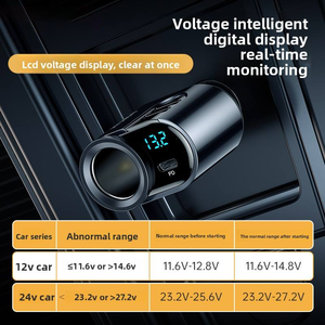 Chargeur de voiture à charge rapide 66W 12/24V, chargeur rapide <span class=keywords><strong>Apple</strong></span> PD 30W, adaptateur allume-cigare de voiture super rapide un-vers-trois - Product Image 3