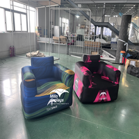 Inflable personalizado impreso moderno individual conjunto de sofá grande sala de estar sillones sofás