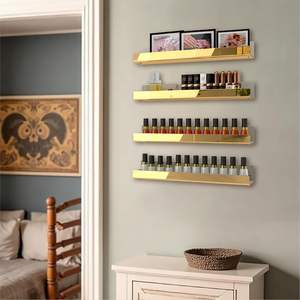 Estantes acrílicos reflectantes dorados, estantes dorados, gafas de sol modernas, estante de almacenamiento de juguetes <span class=keywords><strong>con</strong></span> imagen de aceite esencial - Product Image 4