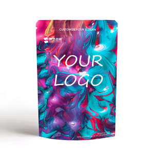 Mini pochette debout noire imprimée sur mesure 3.5g 7g 14g 28g Sacs en Mylar Cali résistants aux enfants et aux odeurs doux au toucher - Product Image 5