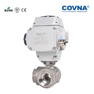 Válvula de Bola Motorizada COVNA DN15 de 1/2 Pulgada, Acero Inoxidable CF8M, 1000WOG, Puerto L - Product Image 3