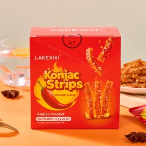 LAKEXIXI Tiras de Konjac Masticables Picantes, Snack Vegano, Bolsa de 15g, Bajo en Calorías, Alto en Fibra, Venta al por Mayor, Listo <span class=keywords><strong>para</strong></span> <span class=keywords><strong>Comer</strong></span> - Product Image 5