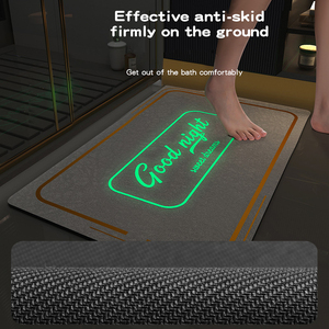 <span class=keywords><strong>Tapis</strong></span> <span class=keywords><strong>de</strong></span> sol souple <span class=keywords><strong>de</strong></span> salle <span class=keywords><strong>de</strong></span> bains personnalisé, antidérapant absorbant, <span class=keywords><strong>tapis</strong></span> <span class=keywords><strong>de</strong></span> bain Diatomite noctiluce - Product Image 3