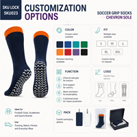 Chaussettes de football à semelle Chevron de marque privée pour les détaillants de football et les clubs, avec support d'approbation d'échantillons