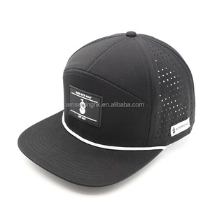 7 Panel Oxford Poplin Baseball <b>Hat</b> with Dot Pattern Hand Embroidery Custom Rubber Logo Unisex Design Your Own - Product Image 3