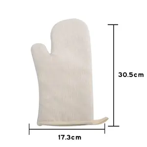 Hot Sales Sublimatie Lege Linnen Katoen Hoge Temperatuur Oven Mitt Voor Keuken