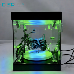 Caja de exhibición LED para figuras de acción con focos acrílicos personalizados de la fábrica DSP Vietnam, con base giratoria - Product Image 5