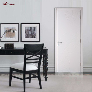 Semi sólido de madera HDF moldeada económico laca <span class=keywords><strong>blanca</strong></span> mate de la <span class=keywords><strong>puerta</strong></span> interior - Product Image 5