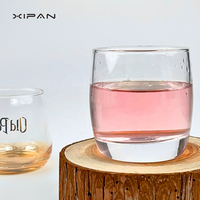 Tasse à eau en verre à whisky en cristal blanc simple à usage quotidien personnalisable