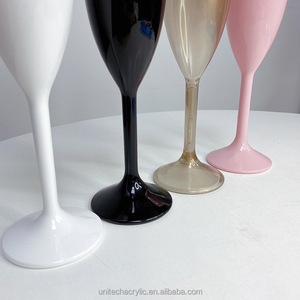 Mariage acrylique en <span class=keywords><strong>cristal</strong></span> stocké de logo personnalisé pour flûtes à <span class=keywords><strong>champagne</strong></span> verres en plastique de couleur rose noir personnalisés approvisionnement en vrac - Product Image 4