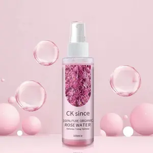 Customized Rose Water Facial Skin Toner 100ml Soothing Anti-inflammatory Moisturizing And Brightening Serem Beaty Product Toner