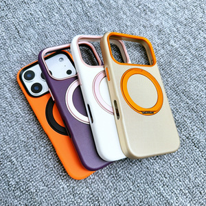 เคสโทรศัพท์ iPhone แบบหมุนได้ 360 องศา พร้อมกรอบแม่เหล็ก ฝาหลังลายทอ ปุ่มกรอบกล้องโลหะ ป้องกันการกระแทก - Product Image 1