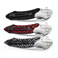 Couteau pliant de poche Premium en acier inoxydable 420, lame Drop Point, manche G10 texturé, verrouillage Liner Lock, pour camping, bricolage et EDC