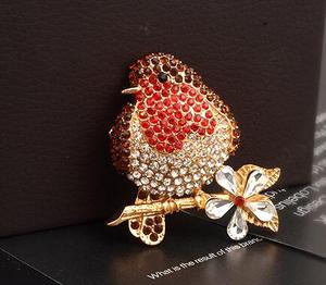 Broches strass pour femmes broche oiseau broche bijoux de mode accessoires fleurs en cristal coloré Livraison gratuite - Product Image 3