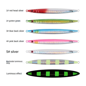Hessen 60g-100g Blei-Metall-Jig Sinkender Leuchtender Künstlicher Harter Köder zum Angeln für Lachs, Wolfsbarsch & Seenutzung - Product Image 6