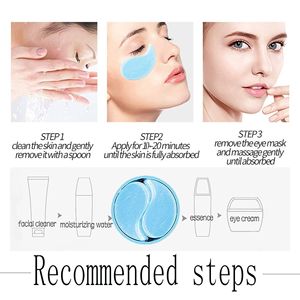 Patchs pour les yeux en collagène et acide hyaluronique OEM/ODM, anti-âge, 30 paires, patchs en gel bleus pour les cernes, les poches et les rides - Product Image 4