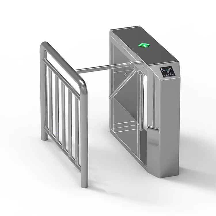 304 Stainless Steel Keamanan Anti-ledakan Otomatis Kontrol Akses Sidik Jari Tripod Turnstile Pengenalan Wajah Turnstile