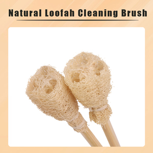 Cepillo de Luffa Natural de Mango Corto para Lavar Platos, Reutilizable y Multifuncional para Limpieza de Cocina - Product Image 2