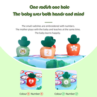 Juguete de Peluche Personalizado de Rábanos y Zanahorias para Jalar, Juego de Clasificación y Emparejamiento Montessori para Bebés, Juego de Cosecha de Zanahorias para Niños