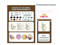 Boneka Beruang Kustom Mainan Hewan Lembut Isi Dakron untuk Hadiah Anak OEM ODM Desain Kustom Plush