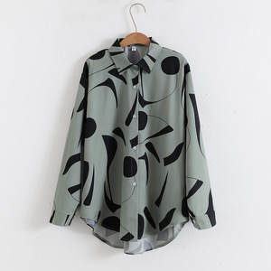 Hochwertige Plissierte Revers-Chiffonbluse mit Langen Ärmeln Damen-Modetops - Product Image 2