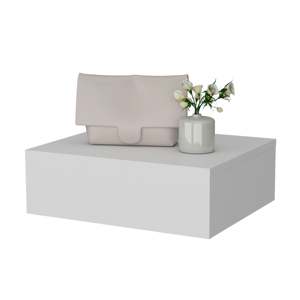 White <b>Wall</b>-Mounted Floating Nightstand For Bedroom Modern Minimalist Design - Product Image 4
