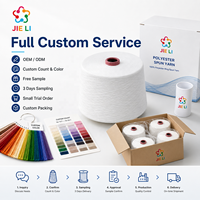 Fil de polyester 100% ring-spun, brut et teint, anti-boulochage, pour tricot, tissage, uniformes sportifs, couleur personnalisée, fourniture directe usine
