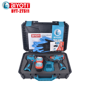BIYOTI Krachtige Gereedschapsets Set slagmoersleutelset Boormachine met variabele snelheid schroevendraaier 2-in-1 gereedschap met borstelloze motor 16.8V accu - Product Image 2