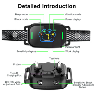 <span class=keywords><strong>Collar</strong></span> de Adiestramiento Antiladridos Recargable TIZE, Sensibilidad Ajustable, Sonido Suave, Vibración, <span class=keywords><strong>Collar</strong></span> Antiladridos con Descarga Inofensiva - Product Image 6
