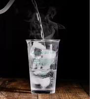 Nouveau style, vente chaude, tasse à café glacé personnalisée, vente en gros, verre transparent, tasse à eau, impression de lettres, tasses à lait, jus
