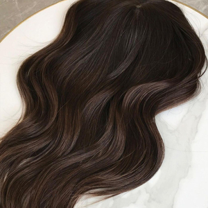 Topper Cheveux à Dessus en Soie 100 % Cheveux Humains Vierge Européens, Toupet pour Femme, Topper Cheveux Juif avec Base en Soie - Product Image 6