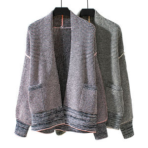 Cárdigan sin botones a la moda, suéter de punto para <span class=keywords><strong>mujer</strong></span>, abrigo, Otoño Invierno, cárdigan con hombros caídos, suéteres de punto para <span class=keywords><strong>mujer</strong></span> - Product Image 6