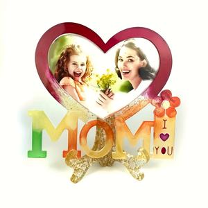 1 Juego de Moldes de Silicona para Curado en Caliente, con Forma de Corazón Irregular Artístico, para Marcos de Fotos con Curvas Complejas, Regalo DIY para el Día de la Madre, para Manualidades y Baby Shower - Product Image 6