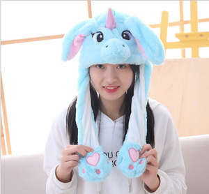 Elk Bunny Ears Hat Moving <span class=keywords><strong>Pikachu</strong></span> Rabbit Soft Jumping Up Cap Juguete divertido Niñas Animal <span class=keywords><strong>de</strong></span> dibujos animados Sombrero <span class=keywords><strong>de</strong></span> peluche Juguetes Regalo para niños adultos - Product Image 5