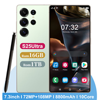 Smartphone Original S25 Ultra 16 Go + 1 To 5G, Écran HD 7,3 Pouces, Processeur Deca Core, Appareil Photo 108 MP, Téléphone Android CDMA LTE Double SIM